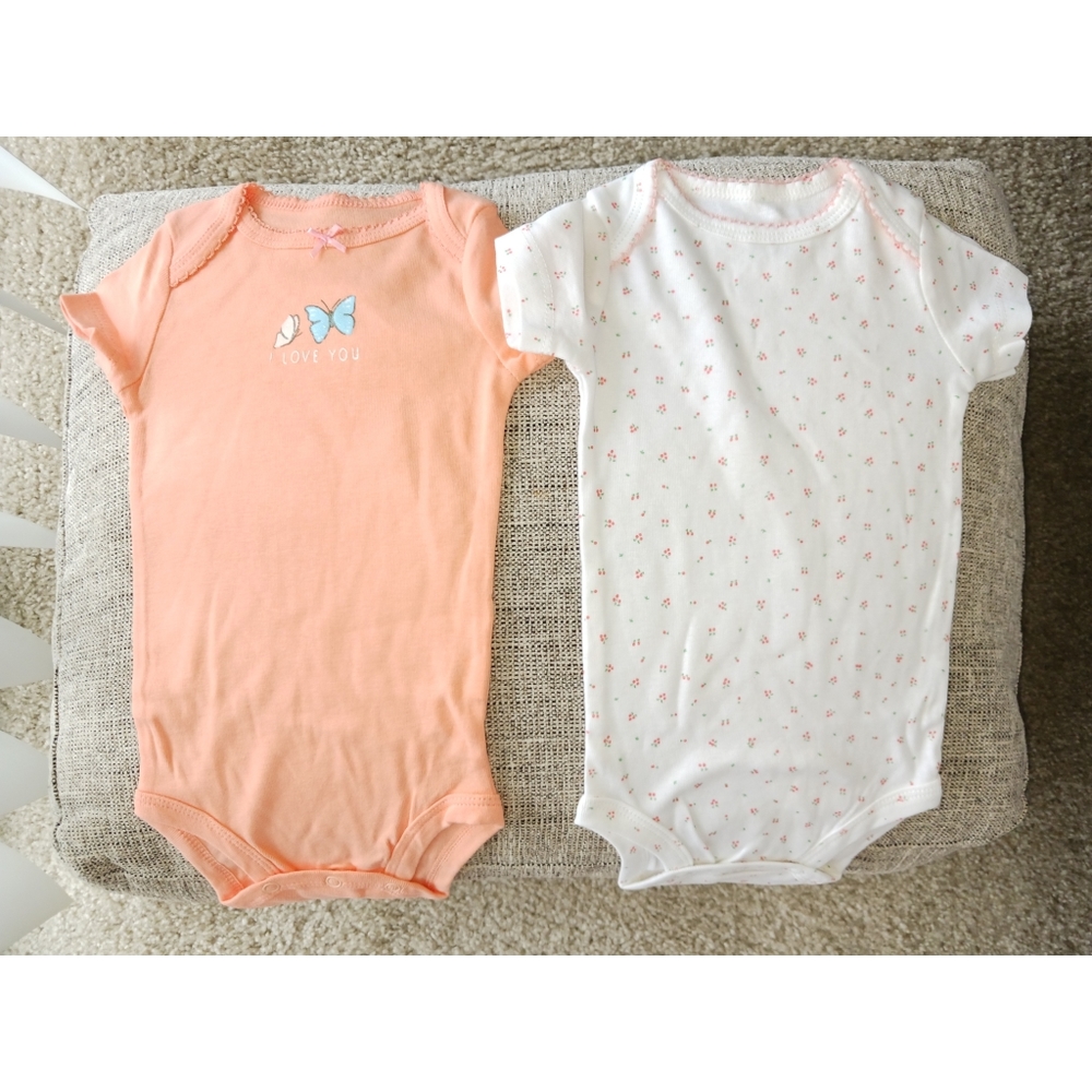 Newborn Baby Girl Onesie 2 Pack Set Outfits